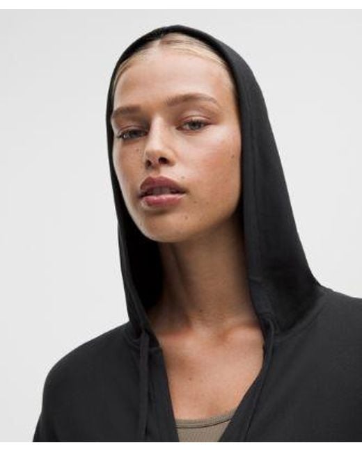 lululemon athletica Black – Becalm V-Neck Hoodie Fabric – – Size Large
