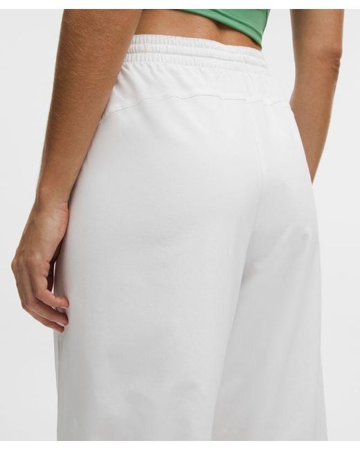 lululemon athletica White – Court Rival Wide-Leg Track Pants Regular Contrast Drawcord – – Size 14