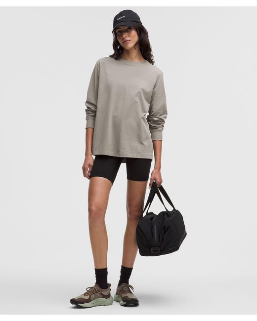 lululemon athletica Gray All Yours Organic Cotton Long-Sleeve Shirt