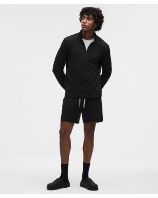 lululemon athletica Black – Soft Jersey Half Zip Long-Sleeve Top – – Size Large for men