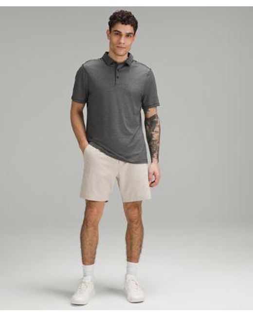 lululemon athletica Gray – Evolution Short-Sleeve Polo Shirt – // – for men