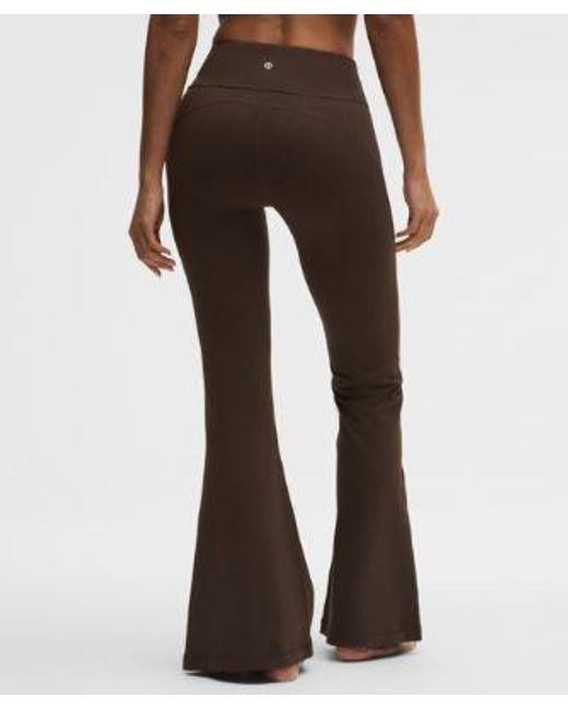 lululemon athletica White – Groove High-Rise Ribbed Wide-Flare Pants – – Size 8