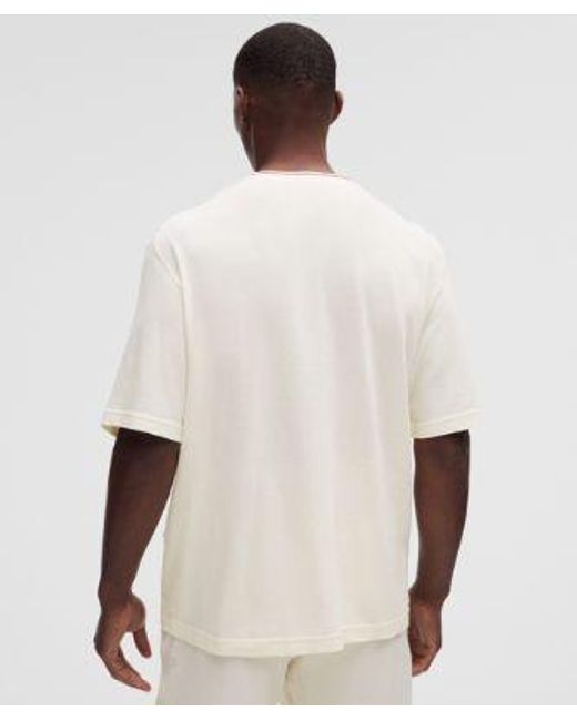 lululemon athletica White – -Knit Jersey Short-Sleeve Shirt – – Size Large for men