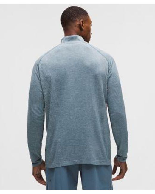lululemon athletica Blue – Metal Vent Tech Half Zip Long-Sleeve Top – Color Pastel/ – Size Large for men