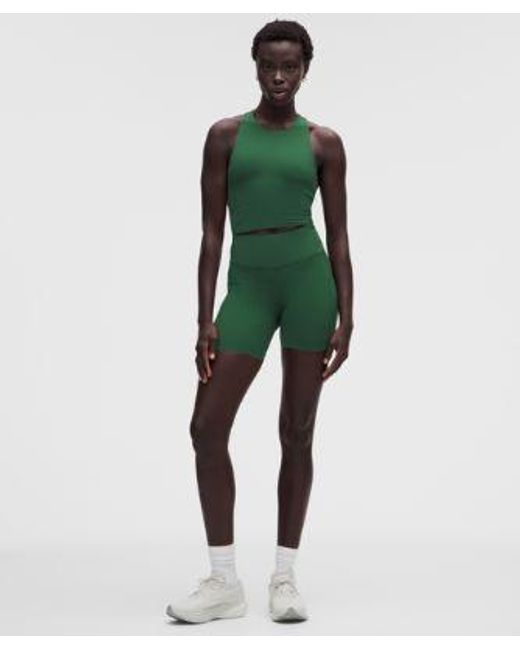 lululemon athletica Green Swift Speed Cropped Tank Top