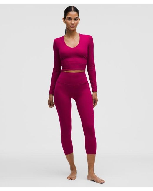 lululemon athletica Red – Align High-Rise Crop Leggings – 23" – – Size 4