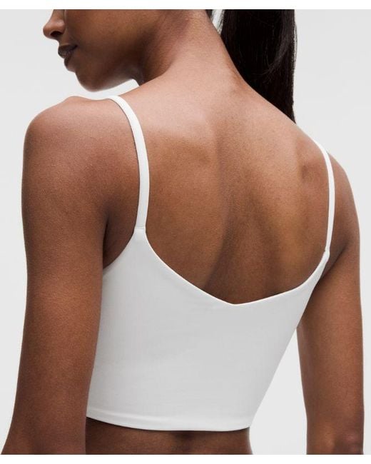 lululemon athletica White – Bend This Cami Spaghetti-Strap Sports Bra Light Support, A–C Cups – – Size Large/Xl