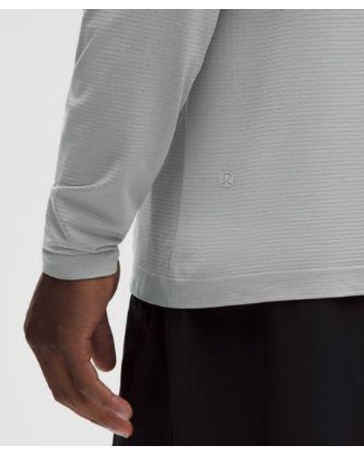 lululemon athletica Gray – Metal Vent Tech Half Zip Long-Sleeve Top – – Size Large for men