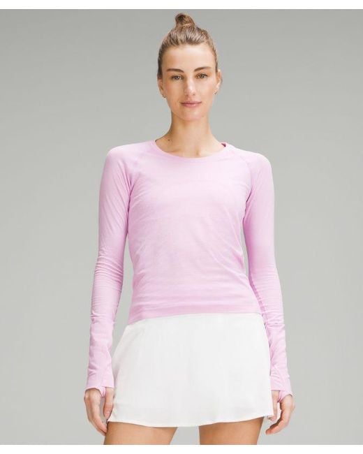 lululemon athletica Pink Swiftly Tech Long-Sleeve Shirt 2.0 Waist Length