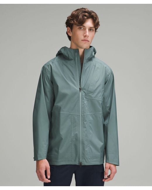 lululemon athletica Green Waterproof Full-zip Rain Jacket