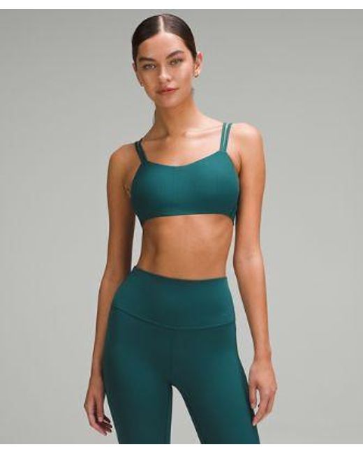 lululemon athletica Green Like A Cloud Ribbed Bra Light Support, B/c Cup