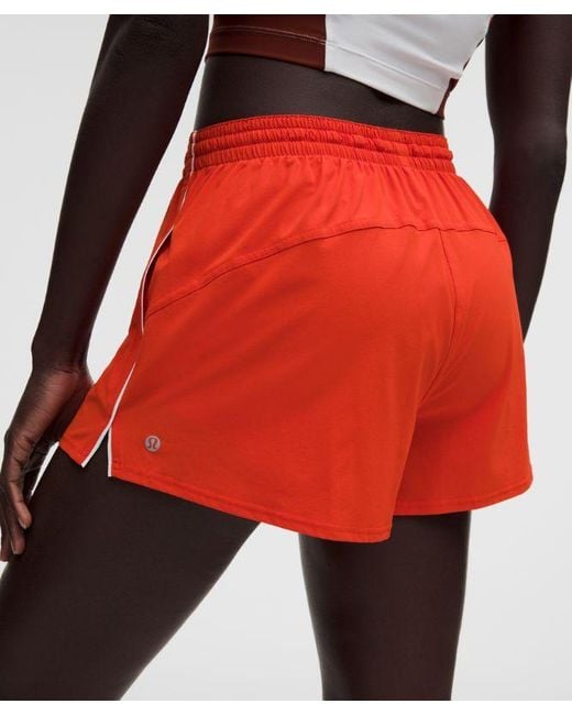 lululemon athletica Red – Court Rival High-Rise Shorts – 3" – – Size 4