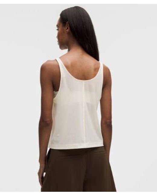lululemon athletica White – Stretch Relaxed-Fit Tank Top – – Size Large