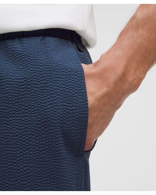 lululemon athletica Blue Textured Swim Short 7" for men