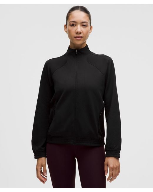 lululemon Adapted State Thermal Track Jacket in Black | Lyst