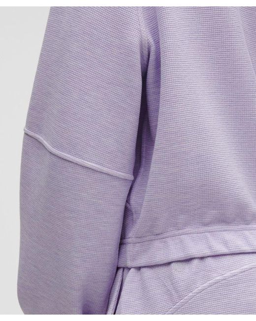 lululemon athletica Purple Scuba Cropped Funnel-Neck Half Zip