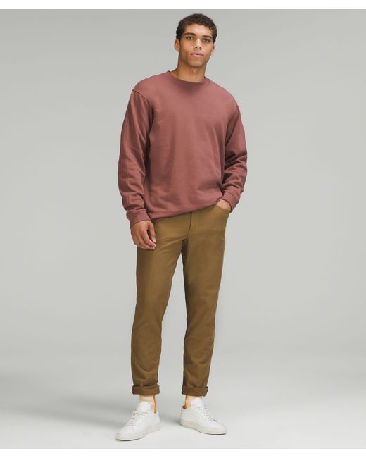 lululemon athletica French Terry Oversized Long-sleeve Crew in Brown for  Men | Lyst