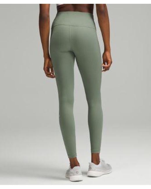 lululemon athletica Green Wunder Train High-Rise Ribbed Leggings 28"