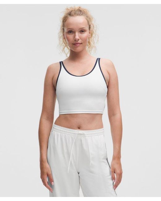 lululemon athletica White Scoop-Neck Cutout Tennis Tank Top