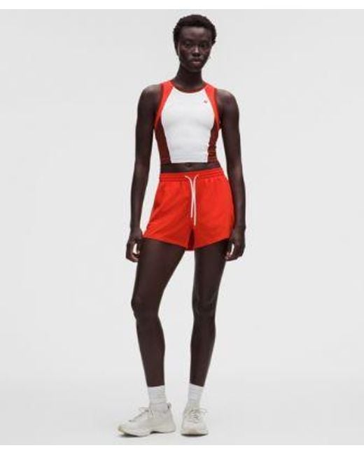 lululemon athletica Red – Court Rival High-Rise Shorts – 3" – – Size 4