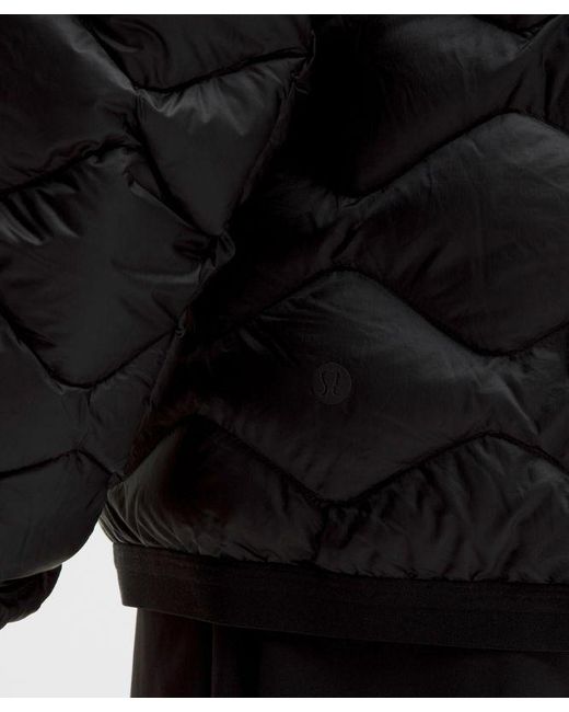 lululemon athletica Black Featherweight 900-Down-Fill Quilted Hooded Jacket for men