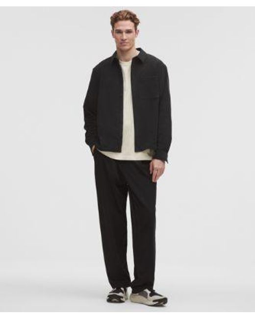 lululemon athletica Black Corduroy Relaxed-Fit Long-Sleeve Button-Up Shirt for men