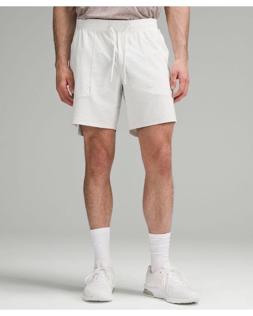 lululemon athletica White – License To Train Linerless Shorts – 7" – – for men