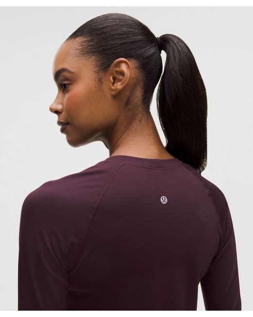 lululemon athletica Purple – Swiftly Tech Long-Sleeve Shirt 2.4 Waist Length – – Size 4