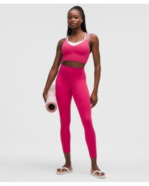 lululemon athletica Pink Focuser Scoop-Neck Bra Nulu