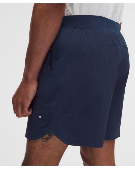 lululemon athletica Blue – Textured Swift Tennis Shorts – 7" – – Size Large for men