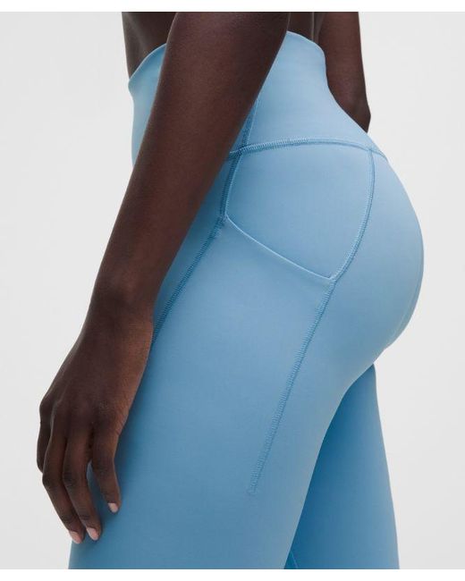 lululemon athletica Blue – Wunder Train High-Rise Tight Leggings With Pockets – 25" – – Size 14