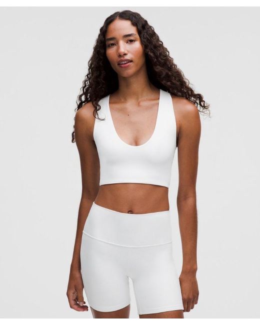 lululemon athletica White – Bend This Scoop And Cross Sports Bra Light Support, A-C Cups – – Size Large/Xl