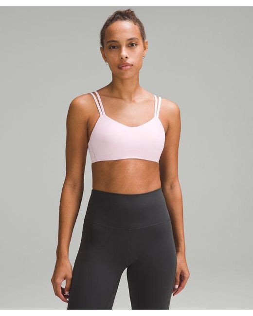 lululemon athletica Gray Like A Cloud Ribbed Bra Light Support, B/c Cup