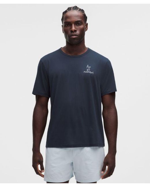 lululemon athletica Blue Mile Maker Mesh Short-Sleeve Shirt for men