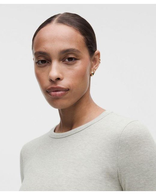 lululemon athletica Gray – Hold Tight Long-Sleeve Shirt – – Size 4
