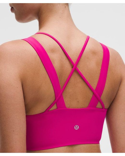 lululemon athletica Pink Like A Cloud Longline Bra
