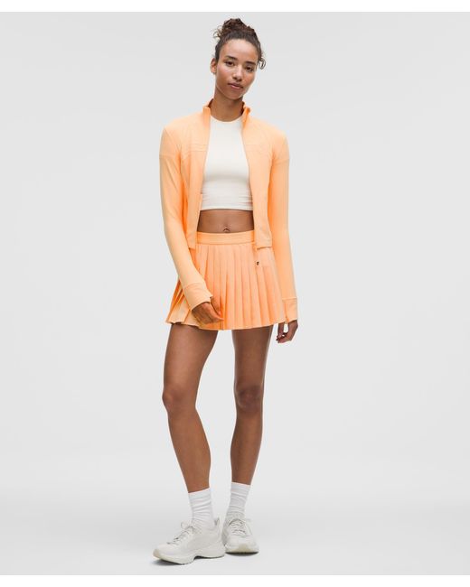 lululemon athletica Orange High-Rise Pleated Tennis Skirt