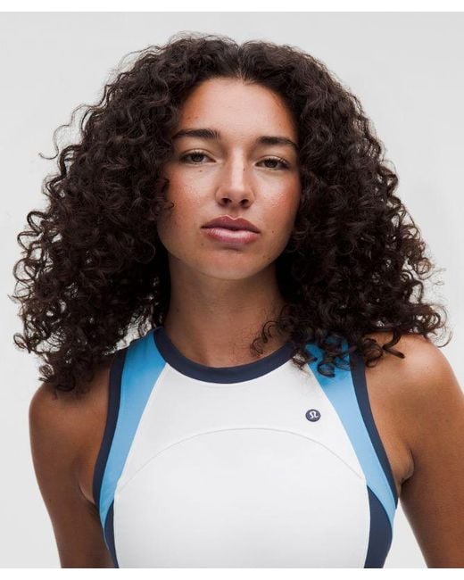 lululemon athletica Blue – Court Champ High-Neck Tennis Tank Top – – Size Medium