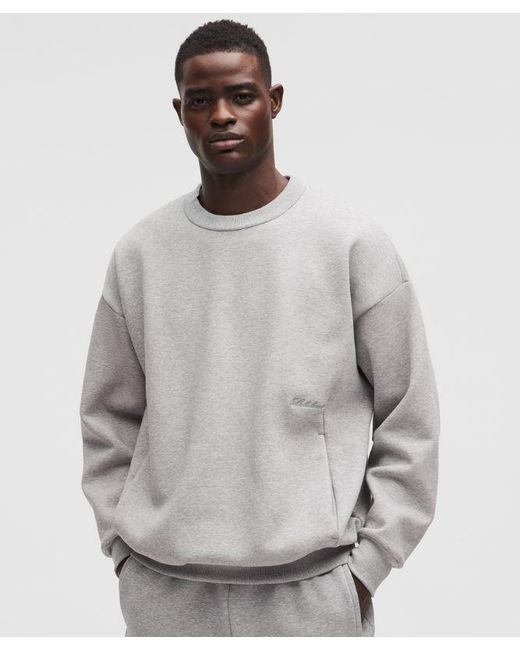 lululemon athletica Gray – Big Cozy Crew Sweatshirt – – Size 6 for men