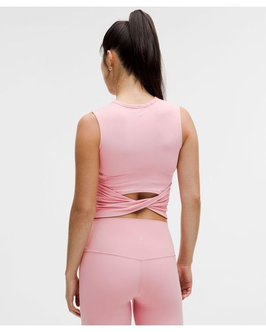 lululemon All It Takes Back-Twist Ribbed Tank Top in Pink | Lyst