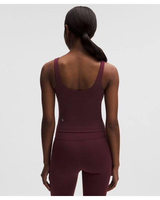 lululemon athletica Red – Glow Up Tank Top Medium Support, B/C Cup – Color Burgundy/ – Size 4