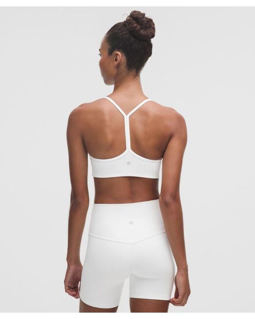 lululemon athletica White Flow Y Bra Light Support, A/B Cup