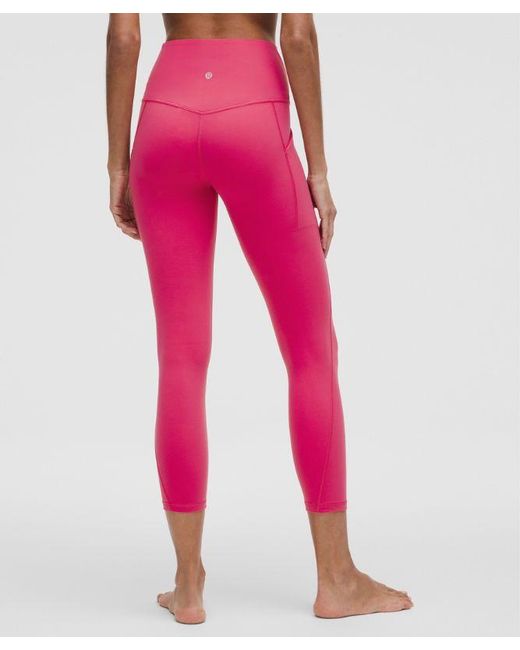 lululemon athletica Pink Align High-Rise Crop With Pockets 23"