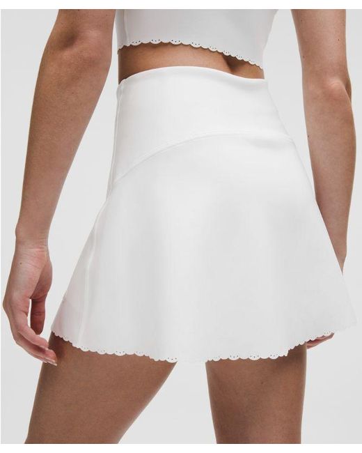 lululemon athletica White Scallop-Hem High-Rise Tennis Skirt