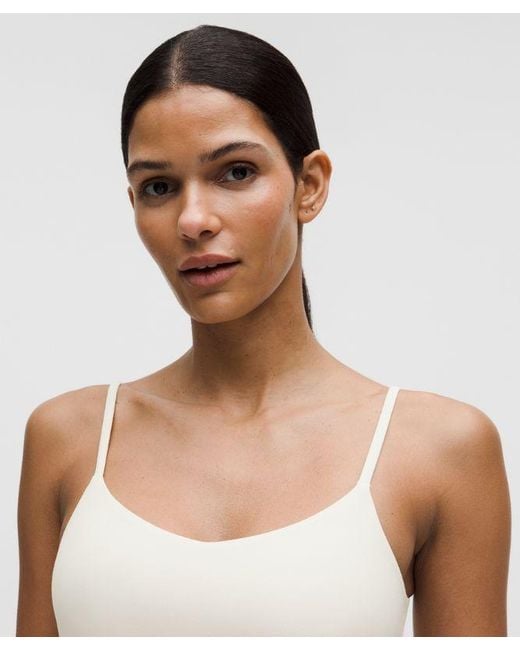 lululemon athletica White – Bend This Cami Spaghetti-Strap Sports Bra Light Support, A–C Cups – – Size Large/Xl