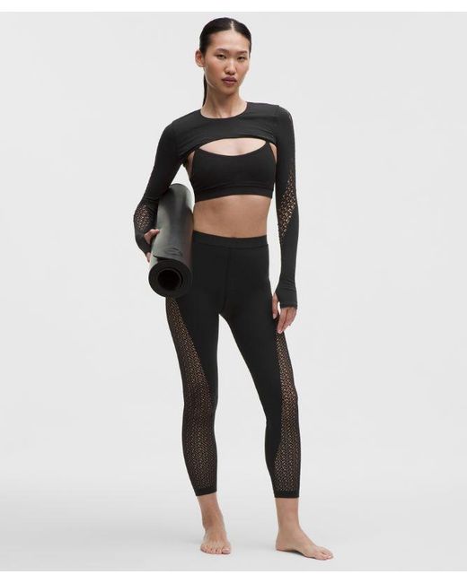lululemon athletica Black – Revealknit Interlace Mid-Rise Tight Leggings 7/8 Length – – Size 14