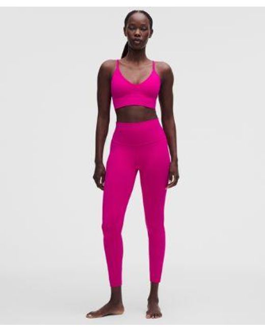 lululemon athletica Pink Focuser Scoop-Neck Bra Nulu