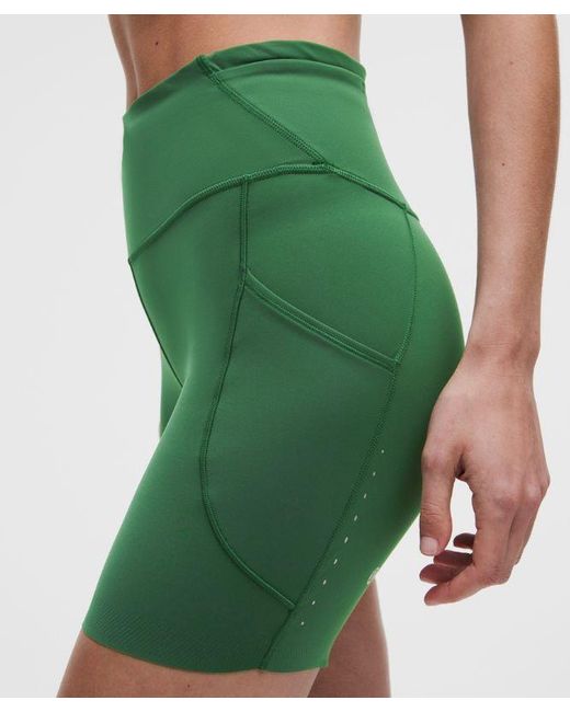 lululemon athletica Green Fast And Free High-Rise Short 6"