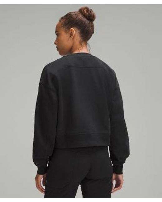 lululemon athletica Black – Perfectly Oversized Cropped Crew Sweatshirt French Terry – –