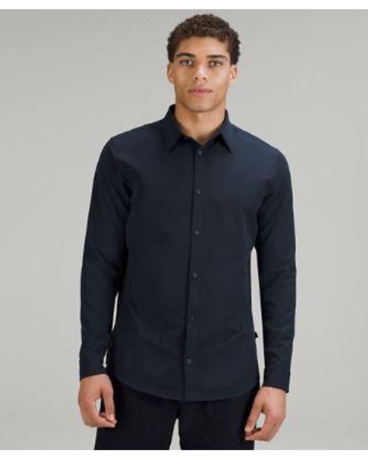 lululemon athletica New Venture Slim-fit Long-sleeve Shirt - Color Blue - Size 3xl for men